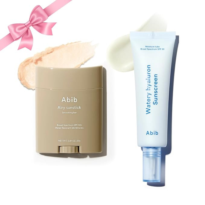 Abib Airy&Watery Sun Care Duo, SPF50+ Broad Spectrum Duo, Oil Control & Hydrating Sunscreen Set, ... | Amazon (US)