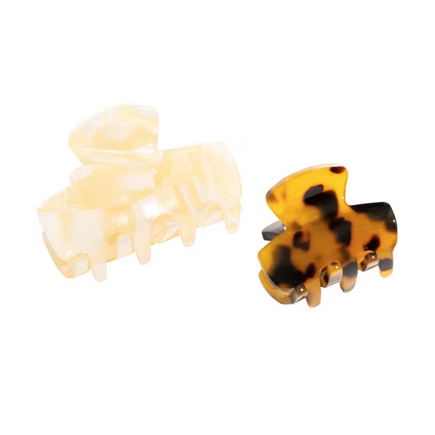 L. Erickson Neutral Jaw Clip - 2pk - Ivory | Target