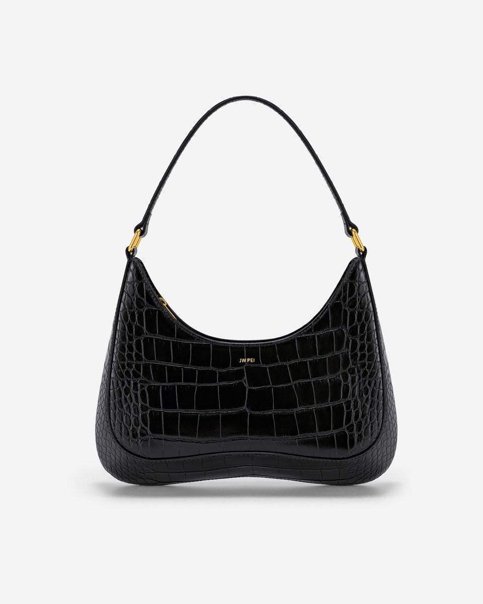 JW PEI Women's Ruby Shoulder Bag - Black Croc | JW PEI US