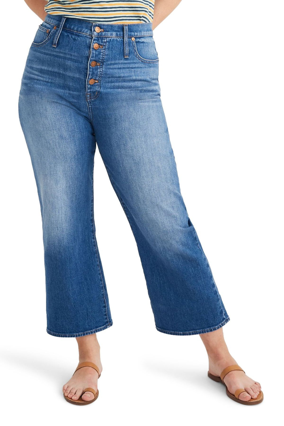 Madewell Slim Wide Leg Cropped Jeans (Regular & Plus Size) at Nordstrom Rack | Hautelook