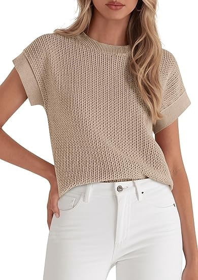 PRETTYGARDEN Women Spring Sweater Vest Business Casual Tank Top Lightweight Cap Sleeve Knit Shirt... | Walmart (US)