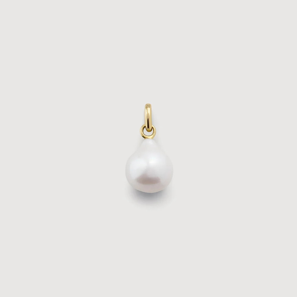 Gold Baroque Pearl Small Pendant Pearl | Monica Vinader (US)