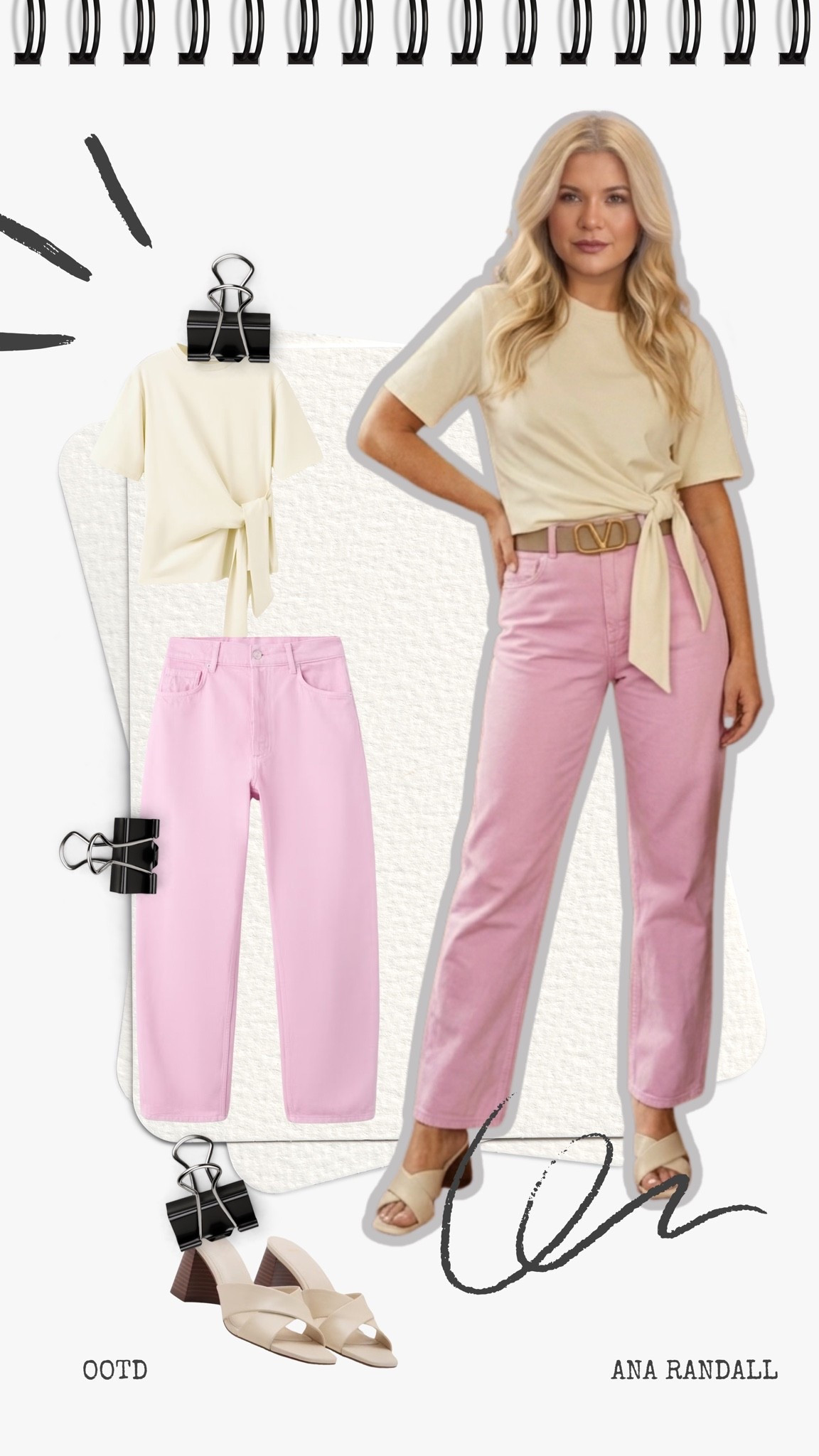 Soft tones, strong style 💕 Loving this pink + cream combo for an effortless chic look.

XOXO,
Ana Randall 💗