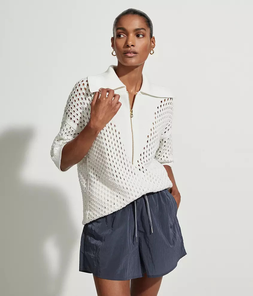 Teagan Quarter Zip Collared Sweater | Buckle