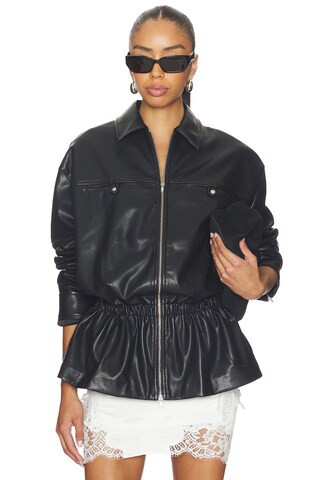 Lovers and Friends Greta Faux Leather Jacket in Black from Revolve.com | Revolve Clothing (Global)