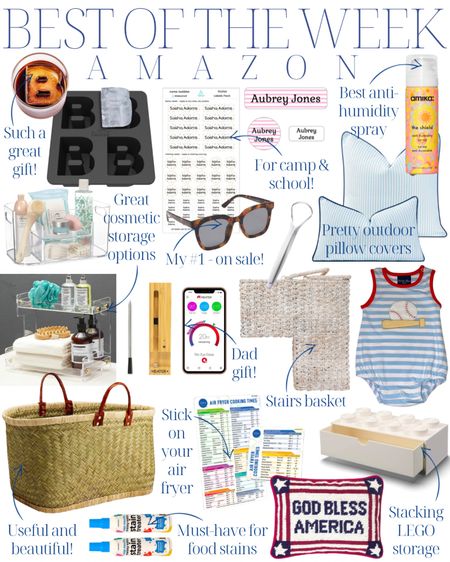 Father’s Day gift idea bourbon unique gift, sunglasses kids, camp camp ideas camp must haves personalized labels anti-humidity hairspray, outdoor pillows, blue and white pillows baseball appliqué outfit home organizing, grilling gift, Lego storage cosmetics storage, make up storage bathroom storage, large basket, home decor, air fryer, Fourth of July, americana, patriotic, embroidered pillow, playroom, boys room, classic home life hack, Amazon, favorites, Amazon finds 

#LTKunder50 #LTKhome #LTKunder100