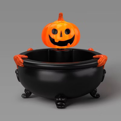 10" Light and Sound Jack Skeleton Candy Bowl Halloween Decorative Prop Black - Hyde and EEK! Boutique™ | Target
