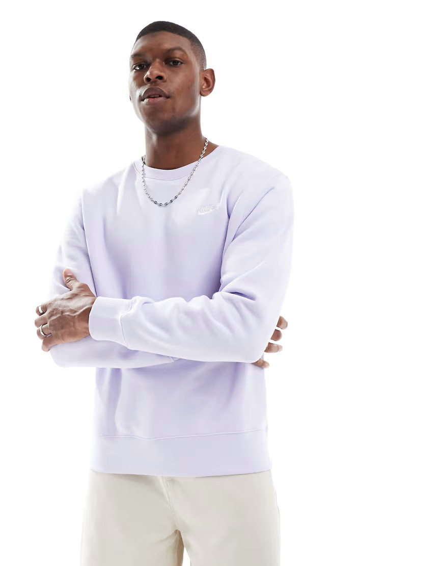Nike Club sweatshirt in purple | ASOS (Global)