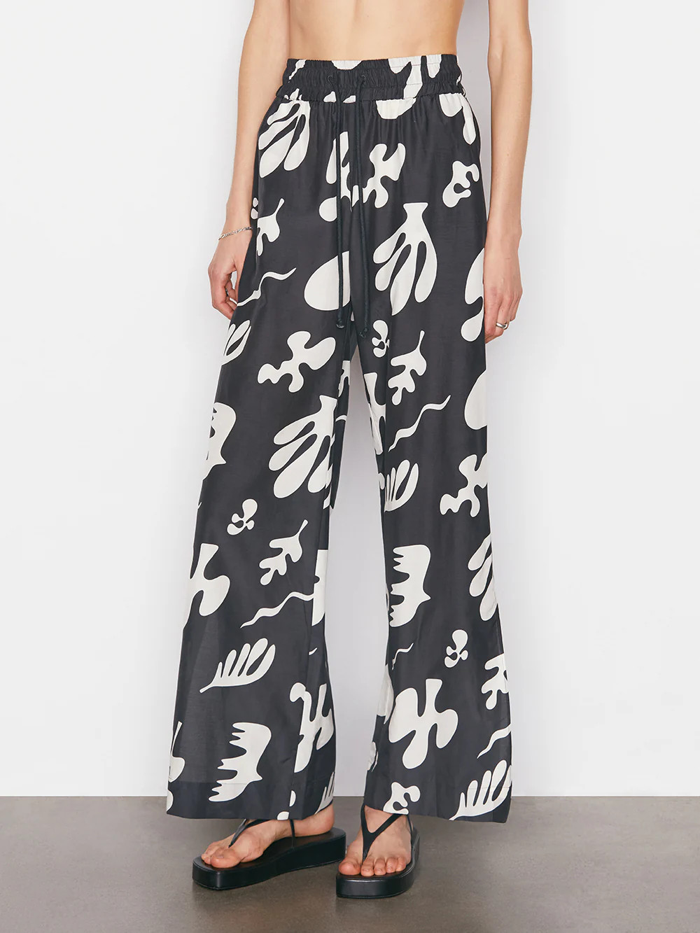 Drawstring Lounge Pant -- Faded Noir Multi | Frame Denim