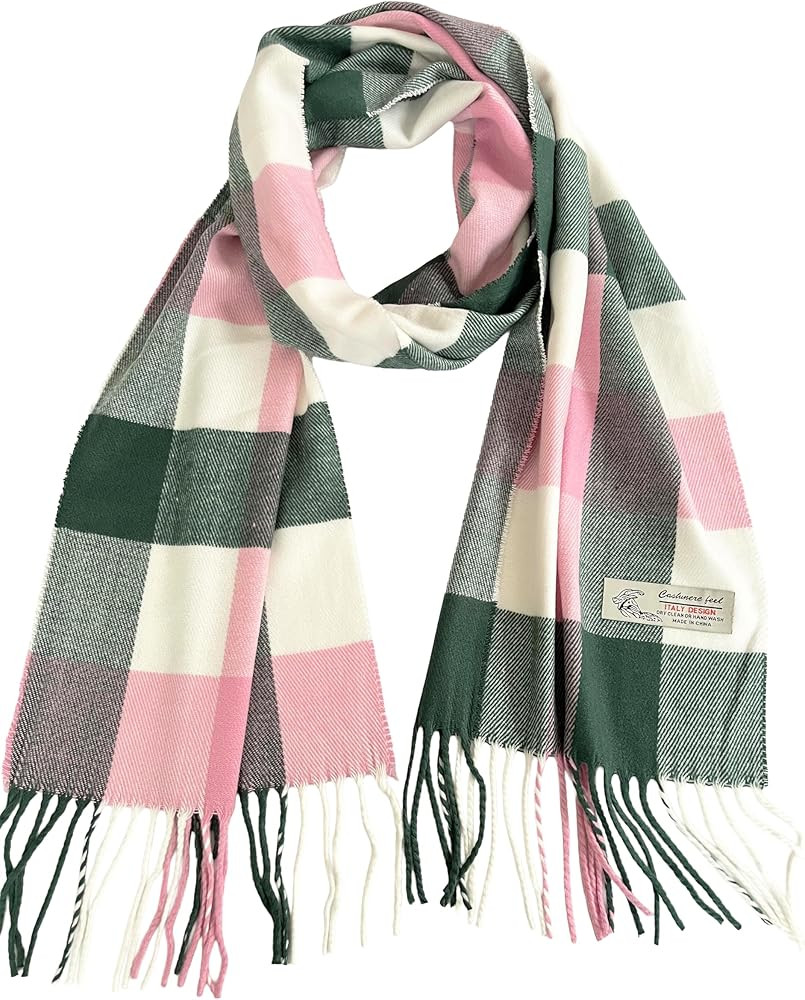 NY GOLDEN FASHION Unisex Cashmere-Feel Scarf, Tartan Plaid Pattern, 72 x 12 Inches, Winter Collec... | Amazon (US)