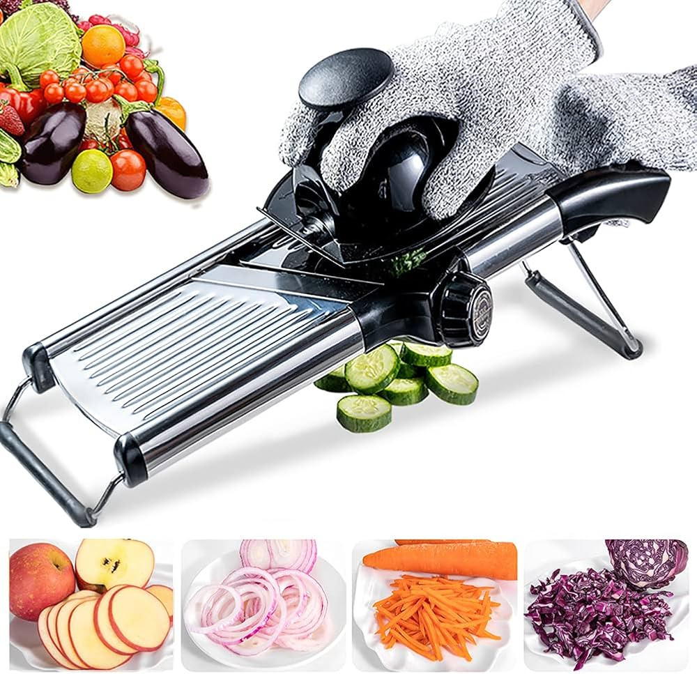 Mandoline Slicer for Kitchen -VEKAYA Stainless Steel Vegetable Slicer for Potato, tomato and Onio... | Amazon (US)