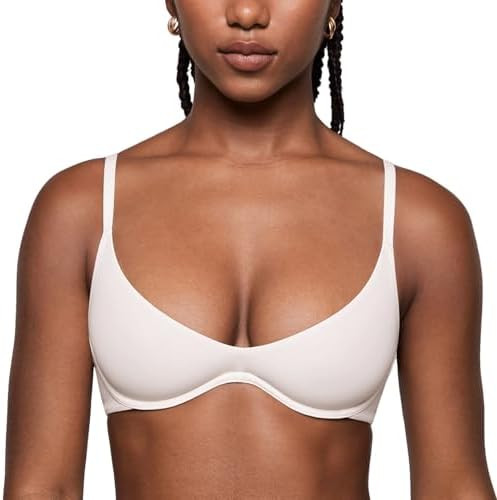 INLYRIC Women's Inbarely Plus Plunge Bra - Unlined Underwire Sexy Demi Balconette Bras | Amazon (US)