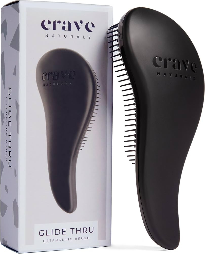 Amazon.com : Crave Naturals Glide Thru Detangling Brush, Detangler Brush for Curly, Straight, Wet... | Amazon (US)