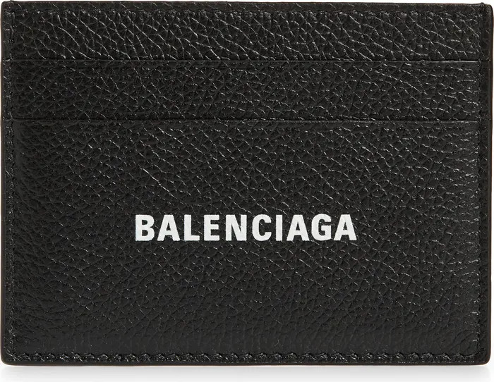 Cash Logo Leather Card Case | Nordstrom