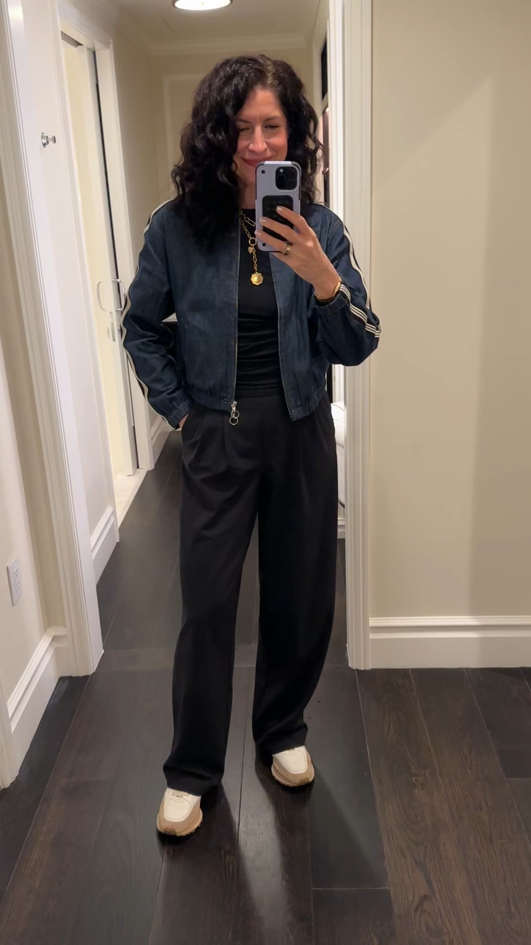 Love this track jacket by VB!  It will be a new staple in my closet for sure.  And these are hands down my favorite pants of the moment.  So easy to dress up or down and look out together. 

#LTKOver40 #LTKTall #LTKTravel
