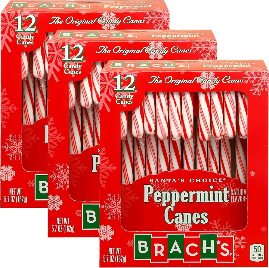 Brach's 12 Peppermint Candy Canes, 12 Count (Pack of 3) | Amazon (US)