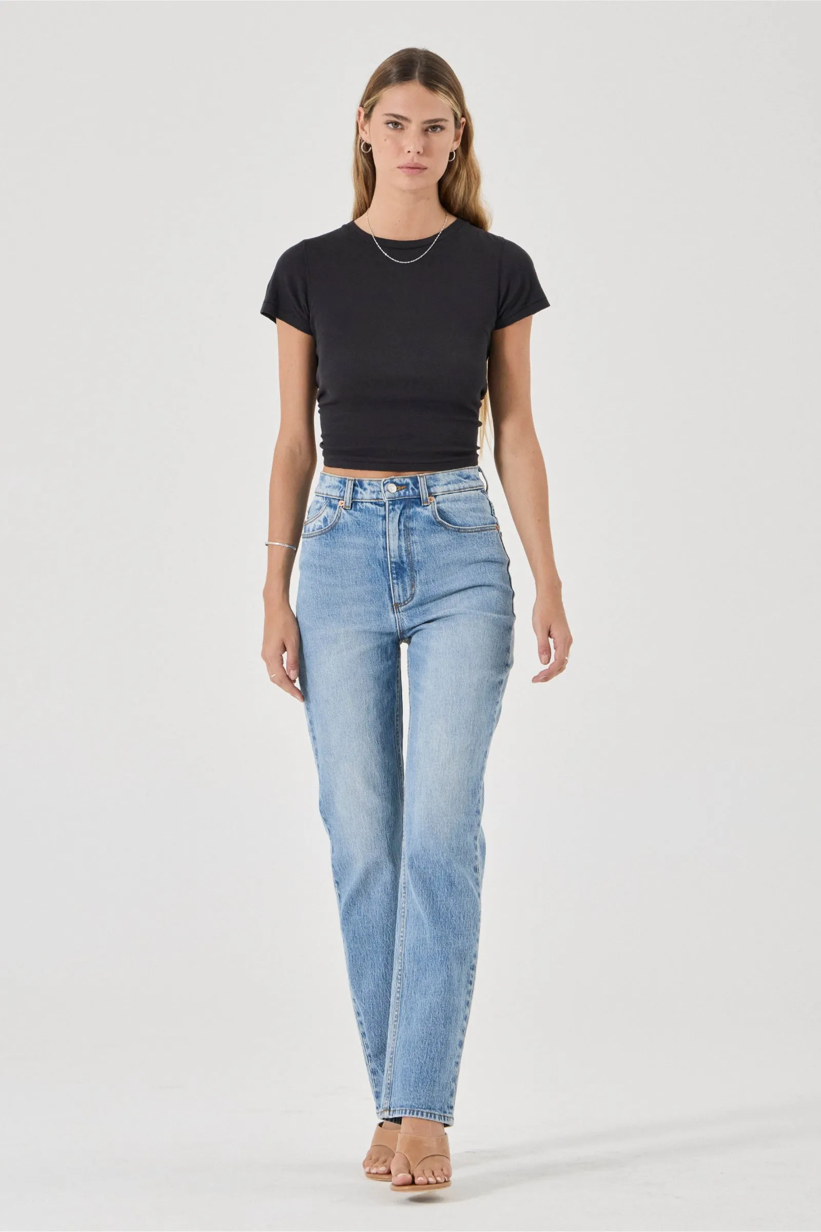 Buy Loulou Straight Jean Long - Lennon Blue Online | Rollas Jeans | Rolla's Jeans US/CAN
