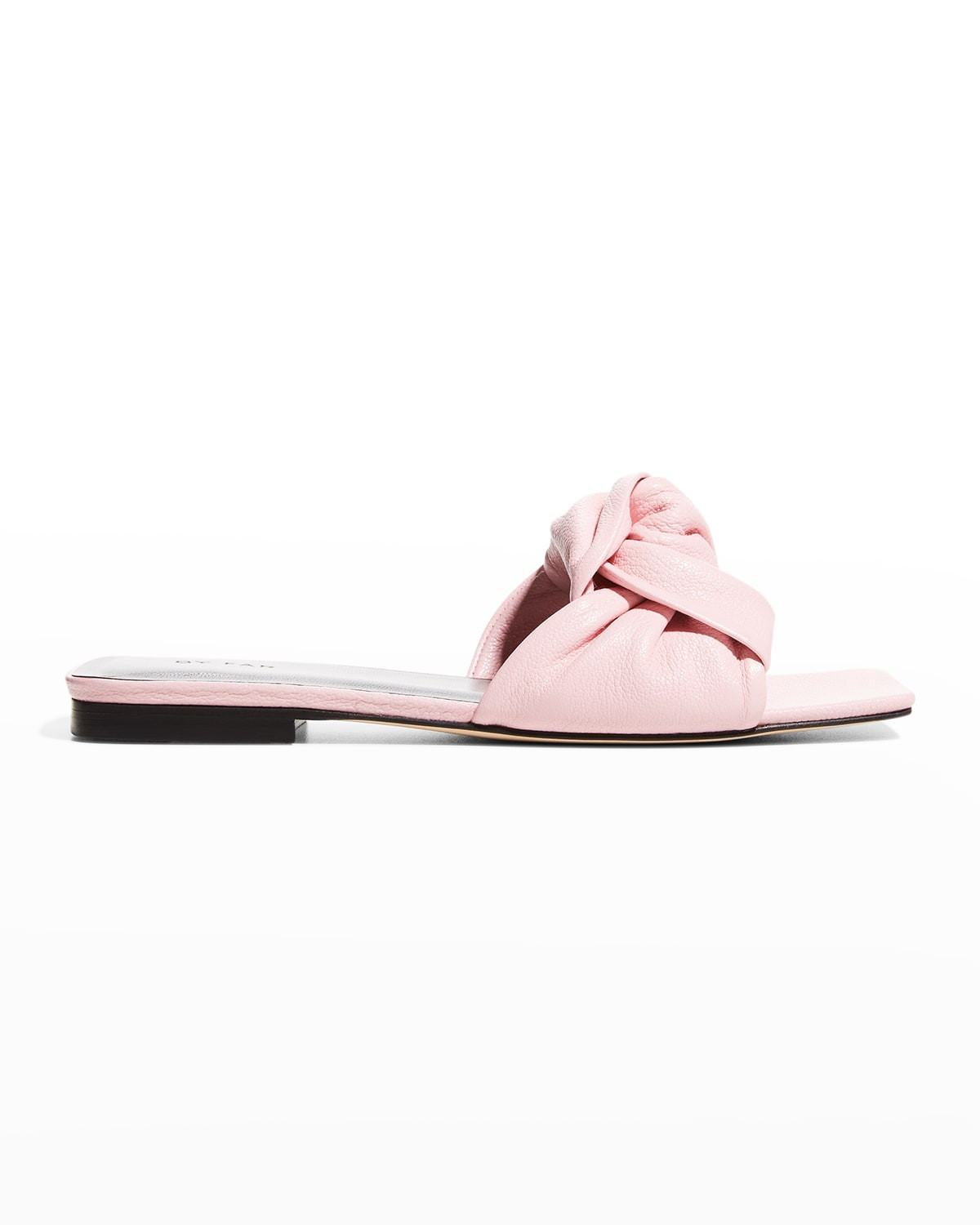 Lima Knotted Leather Slide Sandals | Neiman Marcus
