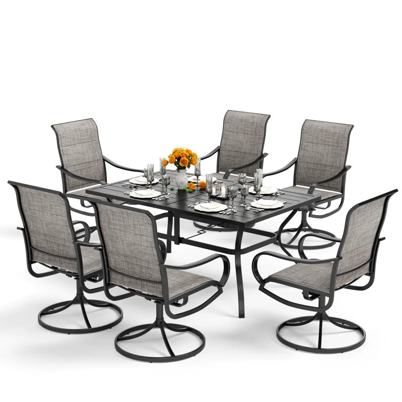 Alyah 6 - Person Rectangular Outdoor Dining Set | Wayfair North America