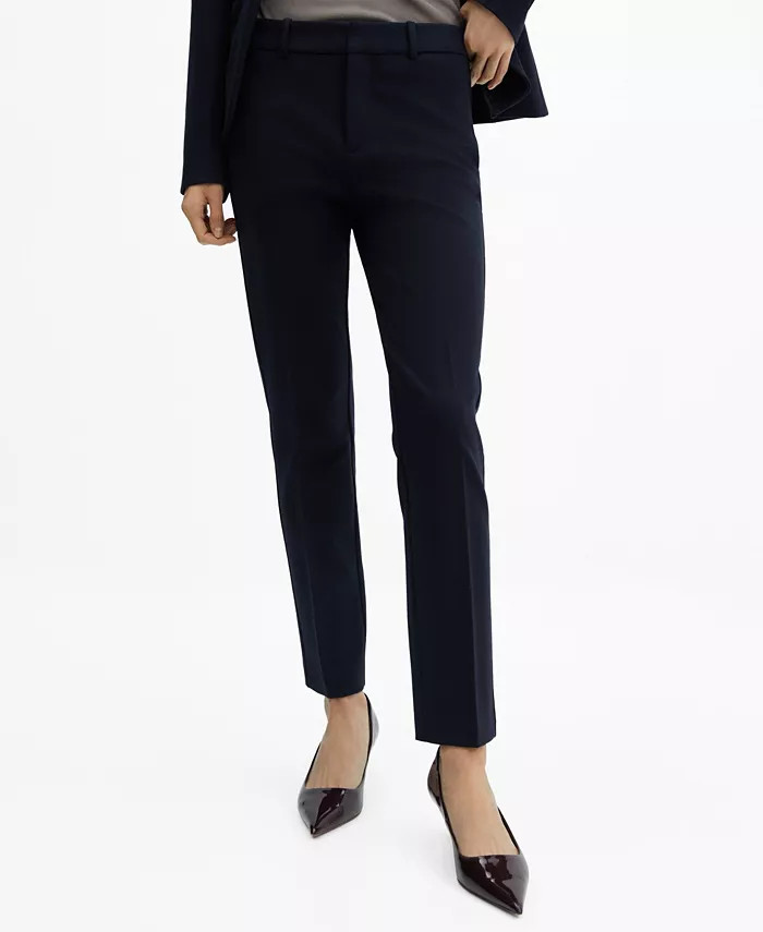 MANGO Women's Rome-Knit Straight Pants - Macy's | Macy's