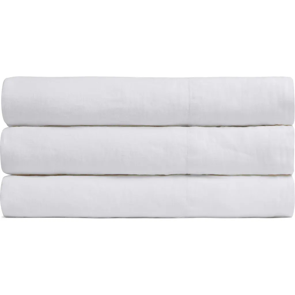 Parachute Linen Flat Sheet in White at Nordstrom, Size Full | Nordstrom
