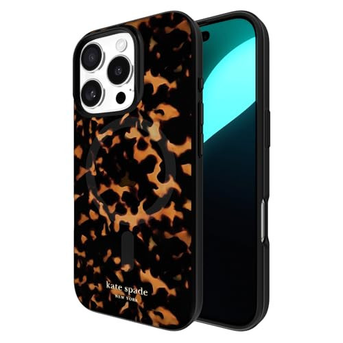 kate spade new york iPhone 16 Pro Case - Compatible with MagSafe - Designer Phone Case - Tortoise | Amazon (US)