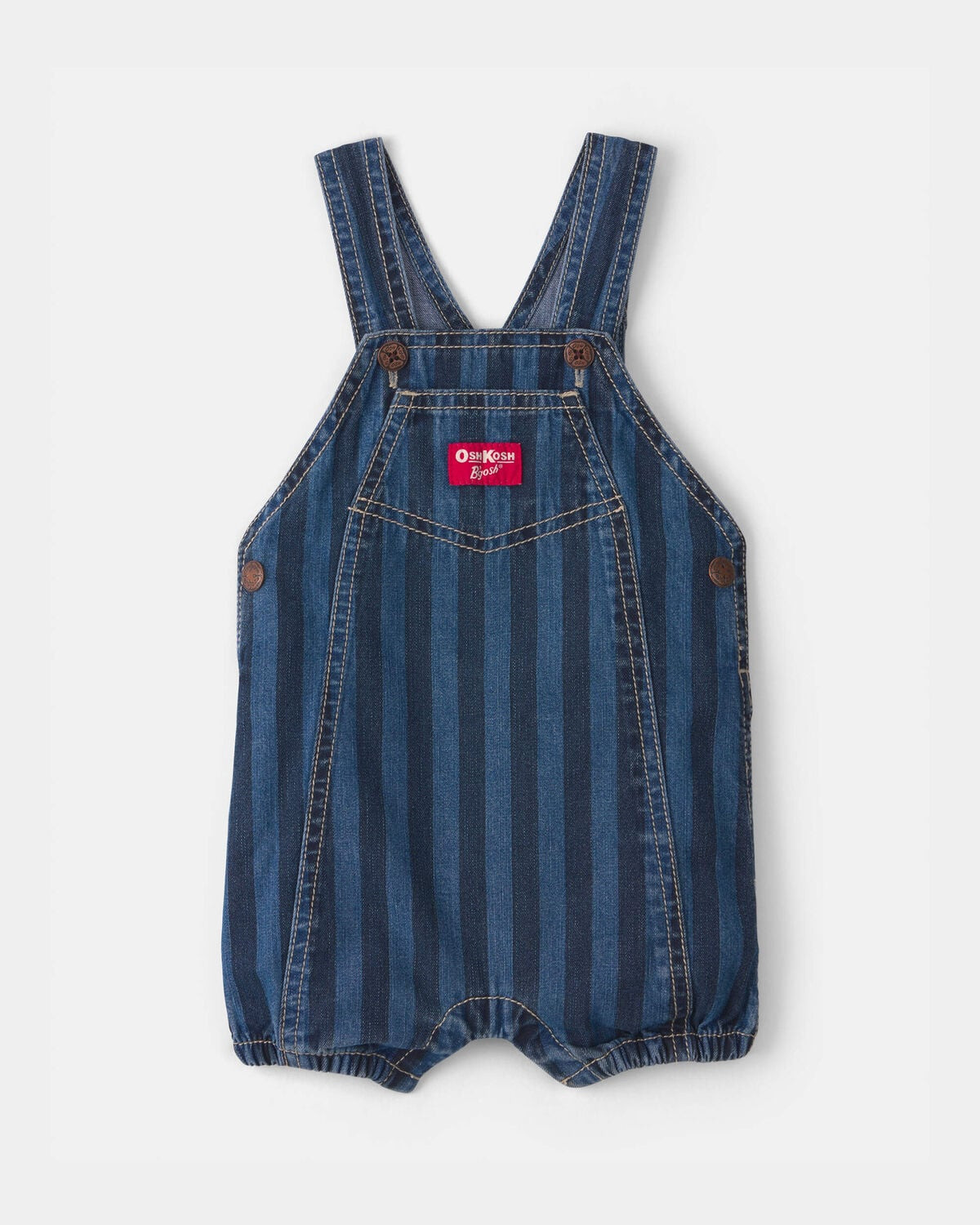 Baby Striped Denim Shortall - Dark Wash - OshKosh B'gosh | Carter's | Carter's Inc