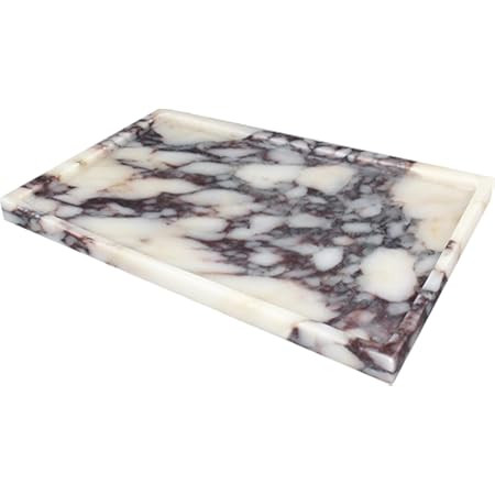 100% Natural Luxury Calaccata Viola Marble Small Hand Towel Tray Holder Organizer, Makeup Bathroo... | Amazon (US)