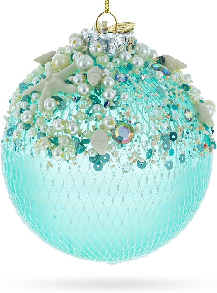 Nautical-Themed Blown Glass Christmas Ornament | Amazon (US)
