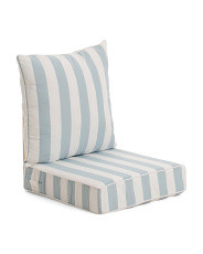 Made In Usa Cabana Stripe Outdoor Deep Seat Cushion And Pillow Set | Throw Pillows | Marshalls | Marshalls