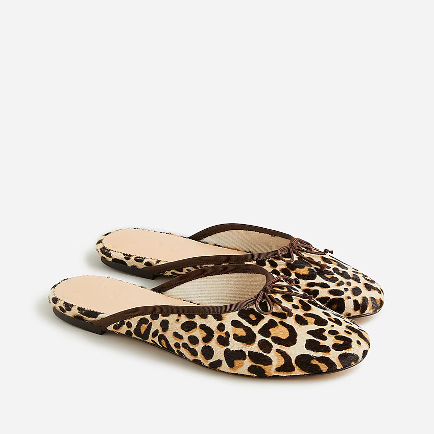 Calf hair Zoe ballet flats in leopard | J. Crew US