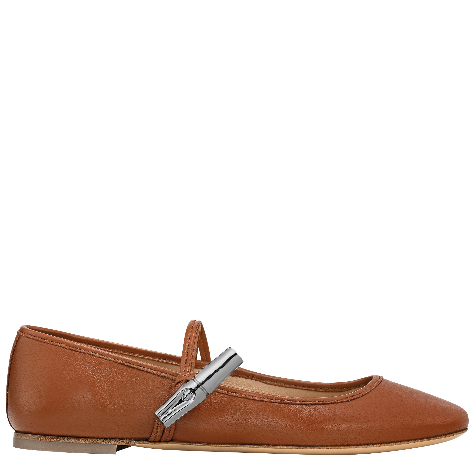 Le Roseau Ballerinas Bark - Leather | Longchamp US | Longchamp