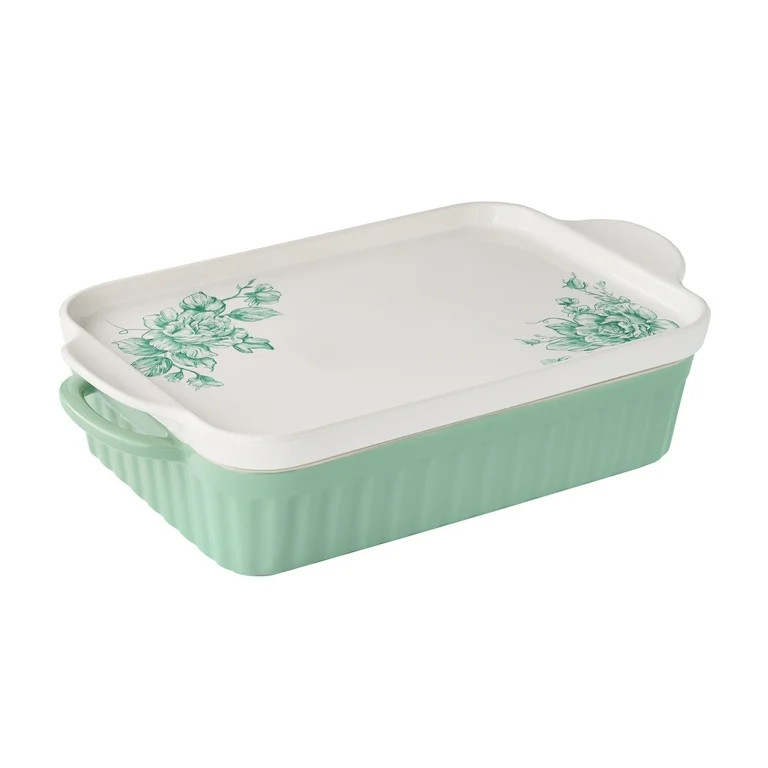 The Pioneer Woman Agatha Rectangular Baker with Platter Lid, 9" x 13" | Walmart (US)