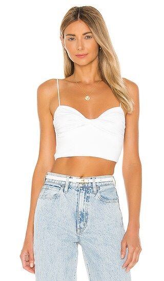 Ida Twist Front Top in Ivory | Revolve Clothing (Global)
