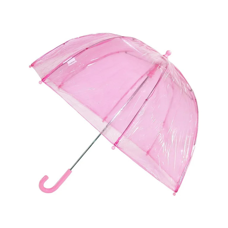 Size one sizeone size Kids' Vinyl Pinch-Proof Clear Bubble Umbrella | Walmart (US)