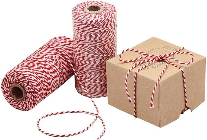 HOKI Cotton Bakers Twine Red & White 328 Feet (100M), Packing String, Durable Rope for Gardening,... | Amazon (US)