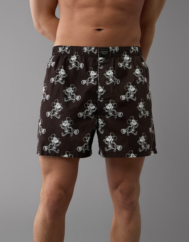 AEO Men's Mickey Mouse Skeleton Halloween Stretch Boxer Short | American Eagle Outfitters (US & CA)