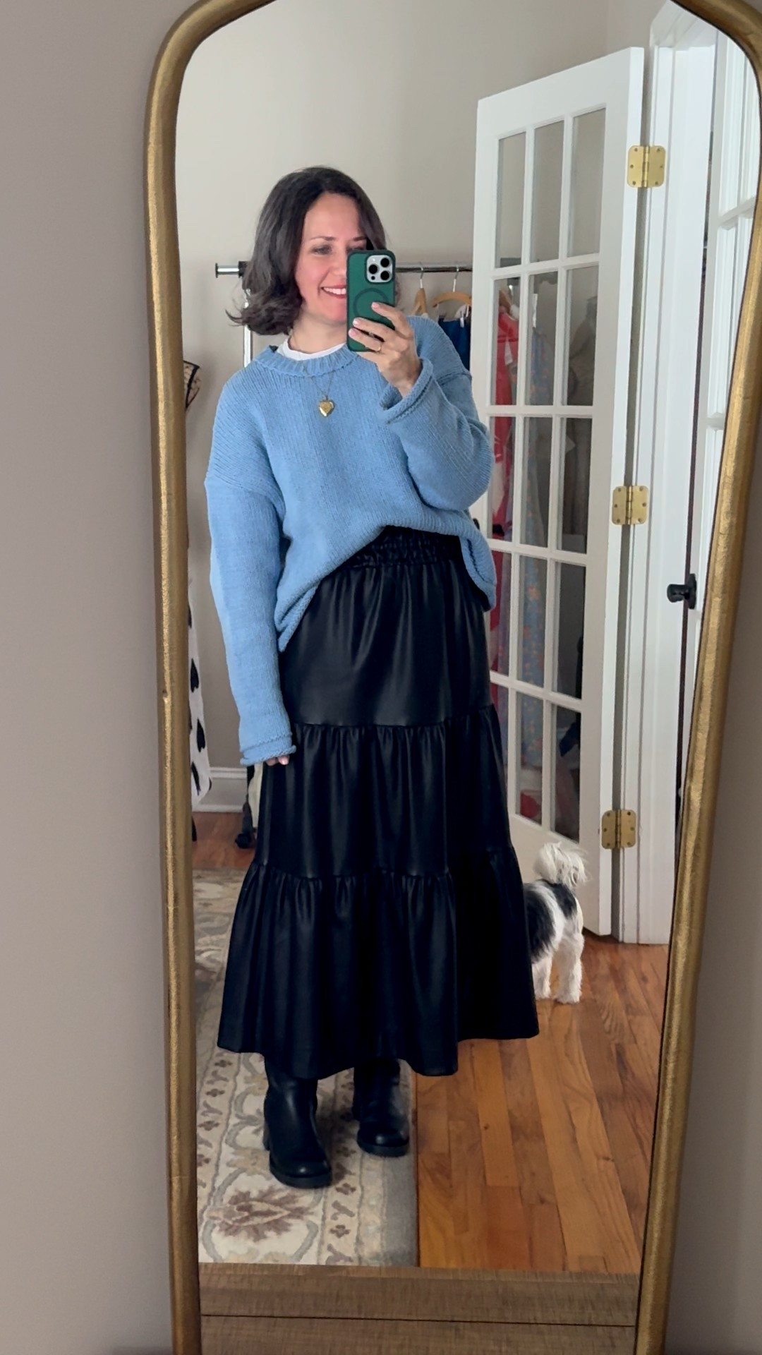 Warm sweater, faux leather maxi skirt, tall waterproof Blondo boots. New York City bound! 

#LTKSeasonal #LTKNYFW #LTKOver40