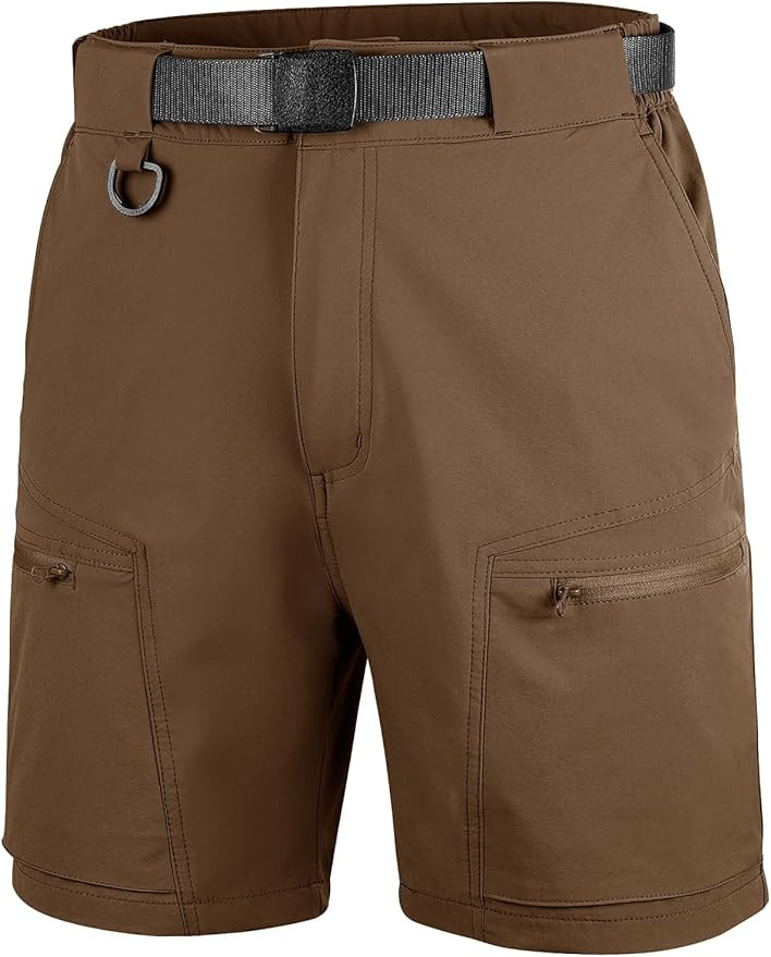 FREE SOLDIER Men's Cargo Hiking Shorts with Belt Lightweight Quick Dry Tactical Shorts with Pocke... | Amazon (US)