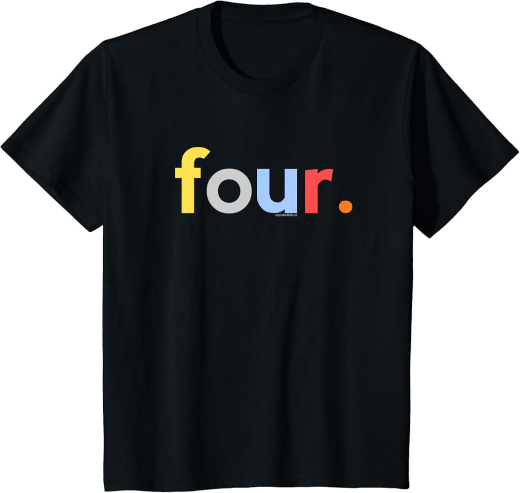 4th Birthday Shirt Boy 4 Four Year Old Age 4 Party Idea Tee T-Shirt | Amazon (US)