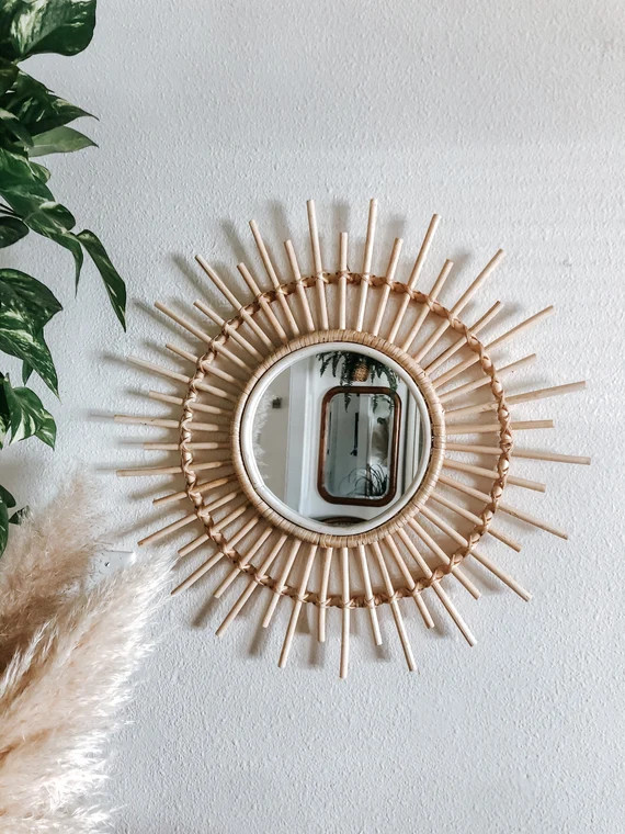 Rattan Sun Mirror | Etsy (US)