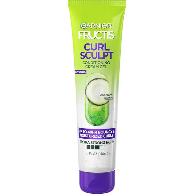 Garnier Fructis Style Curl Sculpt Conditioning Cream Gel for Bounce & Moisture, 5.1 Fl Oz, 1 Coun... | Amazon (US)