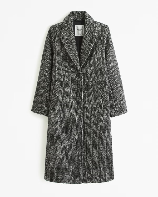 Textured Tailored Topcoat | Abercrombie & Fitch (US)