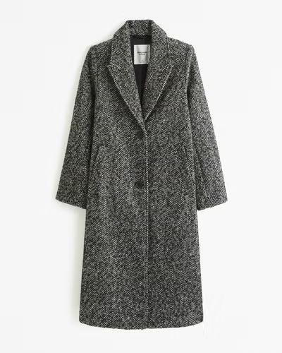 Women's Textured Tailored Topcoat | Women's Coats & Jackets | Abercrombie.com | Abercrombie & Fitch (UK)