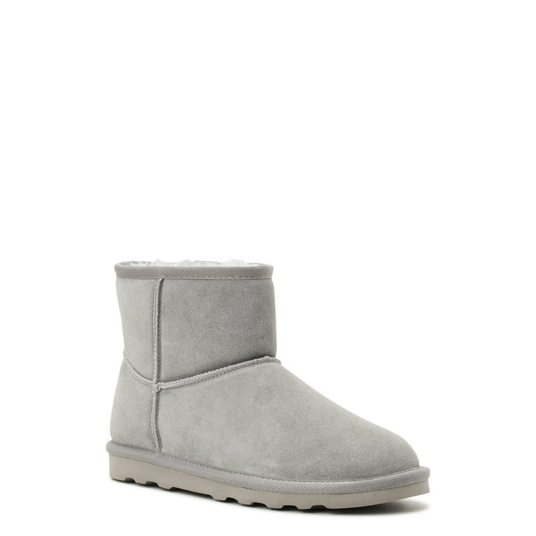 Time and Tru Women's Mini Genuine Suede Boot | Walmart (US)