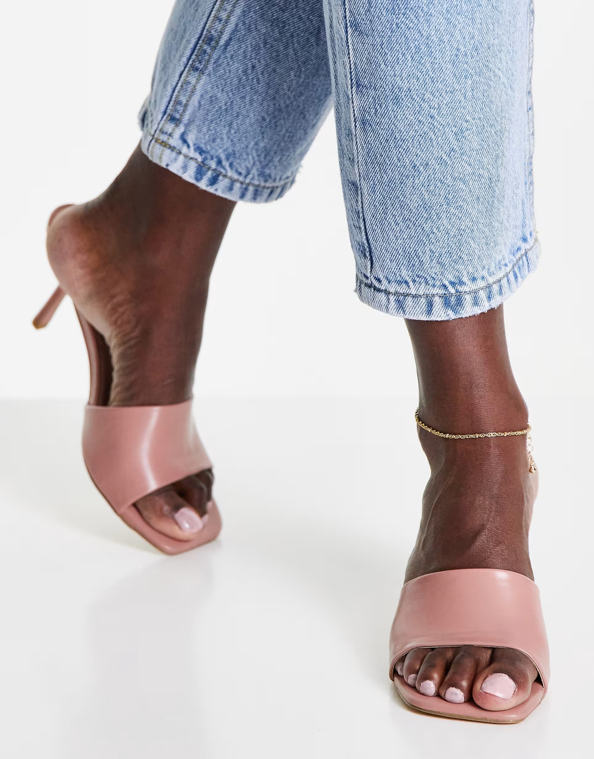 Ever New slip on kitten heels in pink | ASOS (Global)