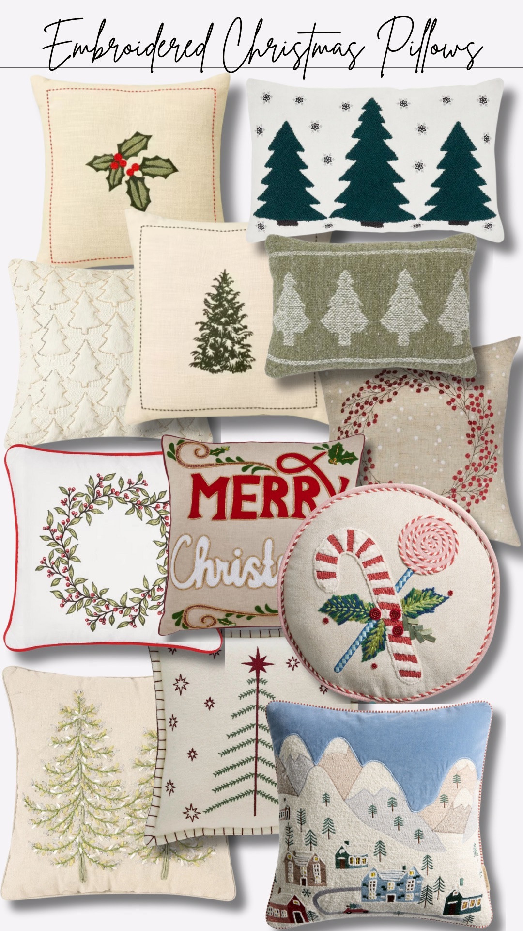 The cutest embroidered Christmas pillows. Add a touch of charm and festivity to your decor this holiday season. 

#LTKHome #LTKSeasonal #LTKHoliday