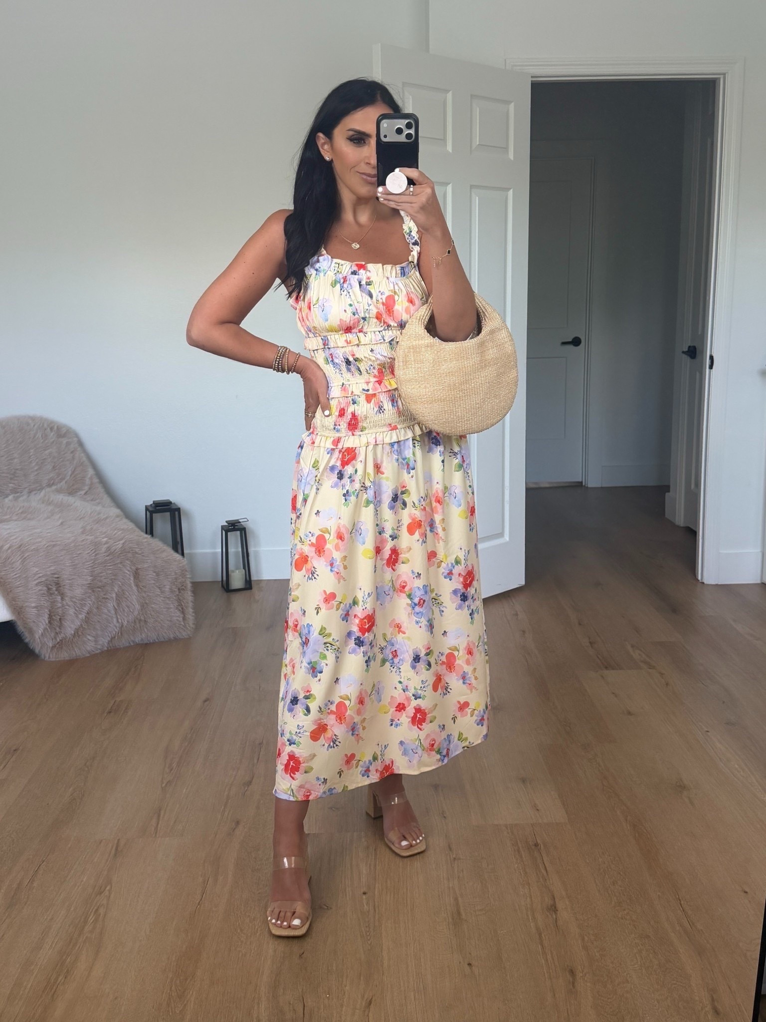 Spaghetti stap maxi dress wearing size medium.
