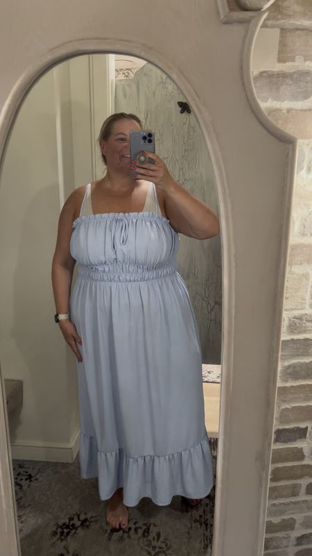 Plus size summer dress 

I’m normally an 18/20 and dress is B (Size 18/20) so fits TTS. 

Wedding guest dress
Plus size dress 
Plus size outfit 
Plus size summer dress 
Plus size maxi dress
Plus size blue dress
Summer dress 
Summer outfit 

#LTKOver40 #LTKPlusSize #LTKSeasonal