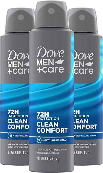Dove Men+Care Antiperspirant Deodorant Dry Spray Clean Comfort For Men 72-hour Sweat and Odor Pro... | Amazon (US)